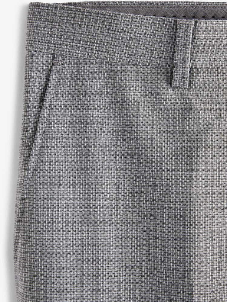 Light Grey Slim Fit Signature TG Di Fabio Wool Rich Puppytooth Suit: Trousers - Image 2 of 3
