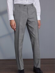 Grey Regular Fit Signature TG Di Fabio Wool Rich Check Suit: Trousers - Image 1 of 4