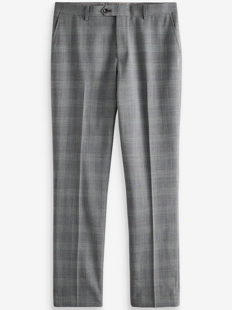 Grey Regular Fit Signature TG Di Fabio Wool Rich Check Suit: Trousers - Image 2 of 4