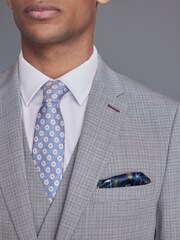 Light Grey Slim Fit Signature TG Di Fabio Wool Rich Puppytooth Suit: Jacket - Image 4 of 5