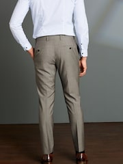 Taupe Slim Fit Signature Tollegno Wool Suit: Trousers - Image 2 of 7