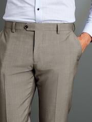 Taupe Slim Fit Signature Tollegno Wool Suit: Trousers - Image 3 of 7