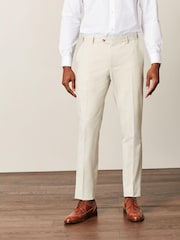 Ecru White Motion Flex Stretch Suit Trousers - Image 1 of 10
