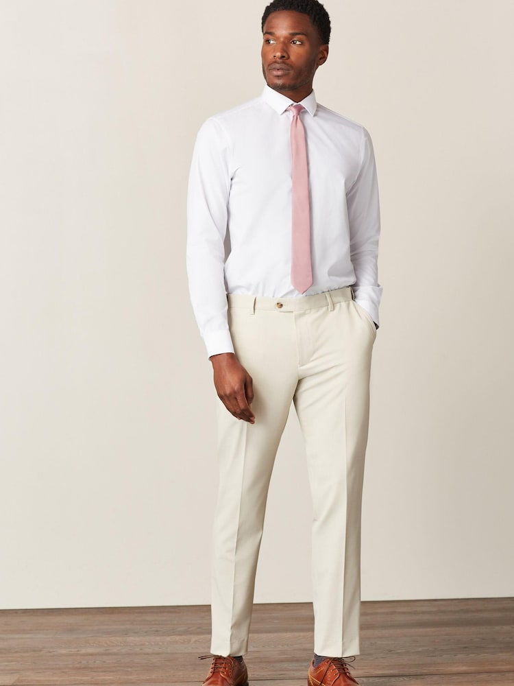Ecru White Motion Flex Stretch Suit Trousers - Image 2 of 10