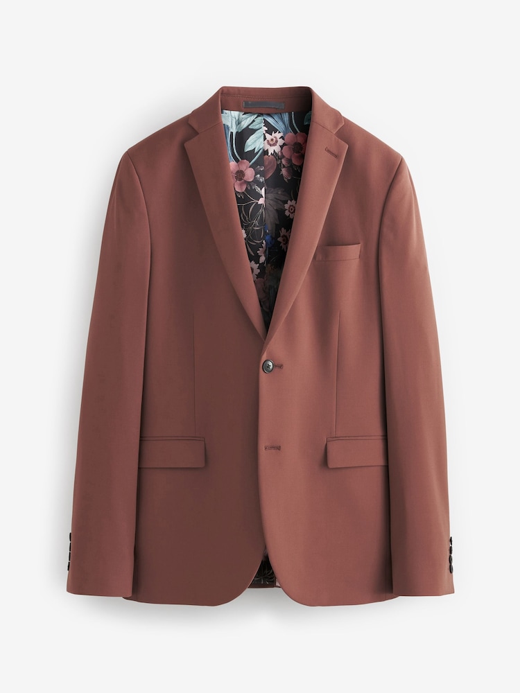 Brązowy - Obcisły krój - Motion Flex Stretch Suit: Jacket - Image 1 of 6