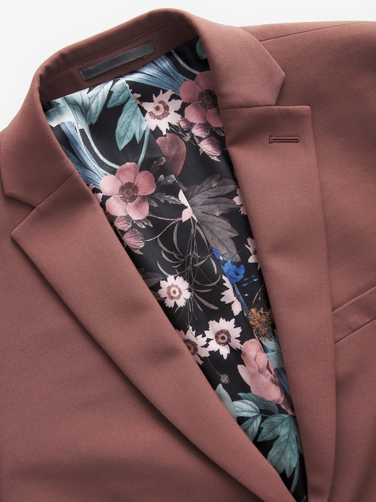 Brązowy - Obcisły krój - Motion Flex Stretch Suit: Jacket - Image 4 of 6