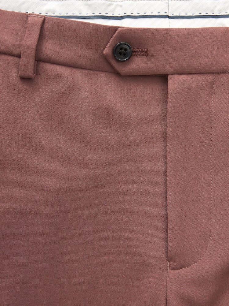 Brown Skinny Fit Motion Flex Stretch Suit: Trousers - Image 3 of 3