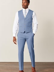 Light Blue Motion Flex Stretch Suit: Waistcoat - Image 2 of 10