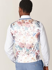 Light Blue Motion Flex Stretch Suit: Waistcoat - Image 4 of 10