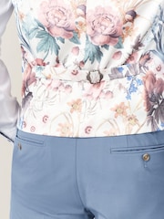 Light Blue Motion Flex Stretch Suit: Waistcoat - Image 7 of 10