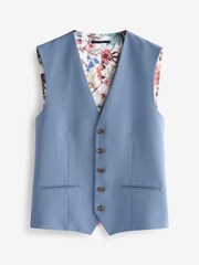 Light Blue Motion Flex Stretch Suit: Waistcoat - Image 9 of 10