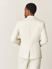 Ecru White Skinny Motion Flex Stretch Suit Jacket - Image 3 of 10