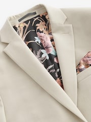 Ecru White Skinny Motion Flex Stretch Suit Jacket - Image 7 of 10