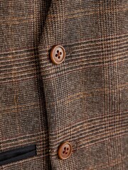 Brown Check Suit Waistcoat - Image 2 of 3