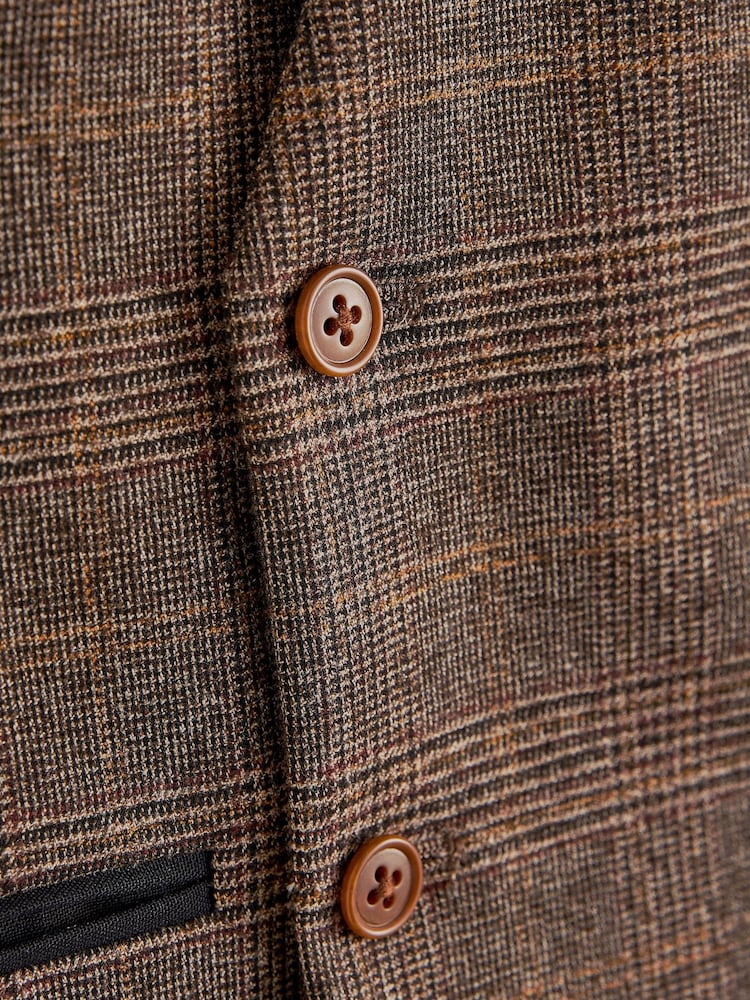 Brown Check Suit Waistcoat - Image 2 of 3