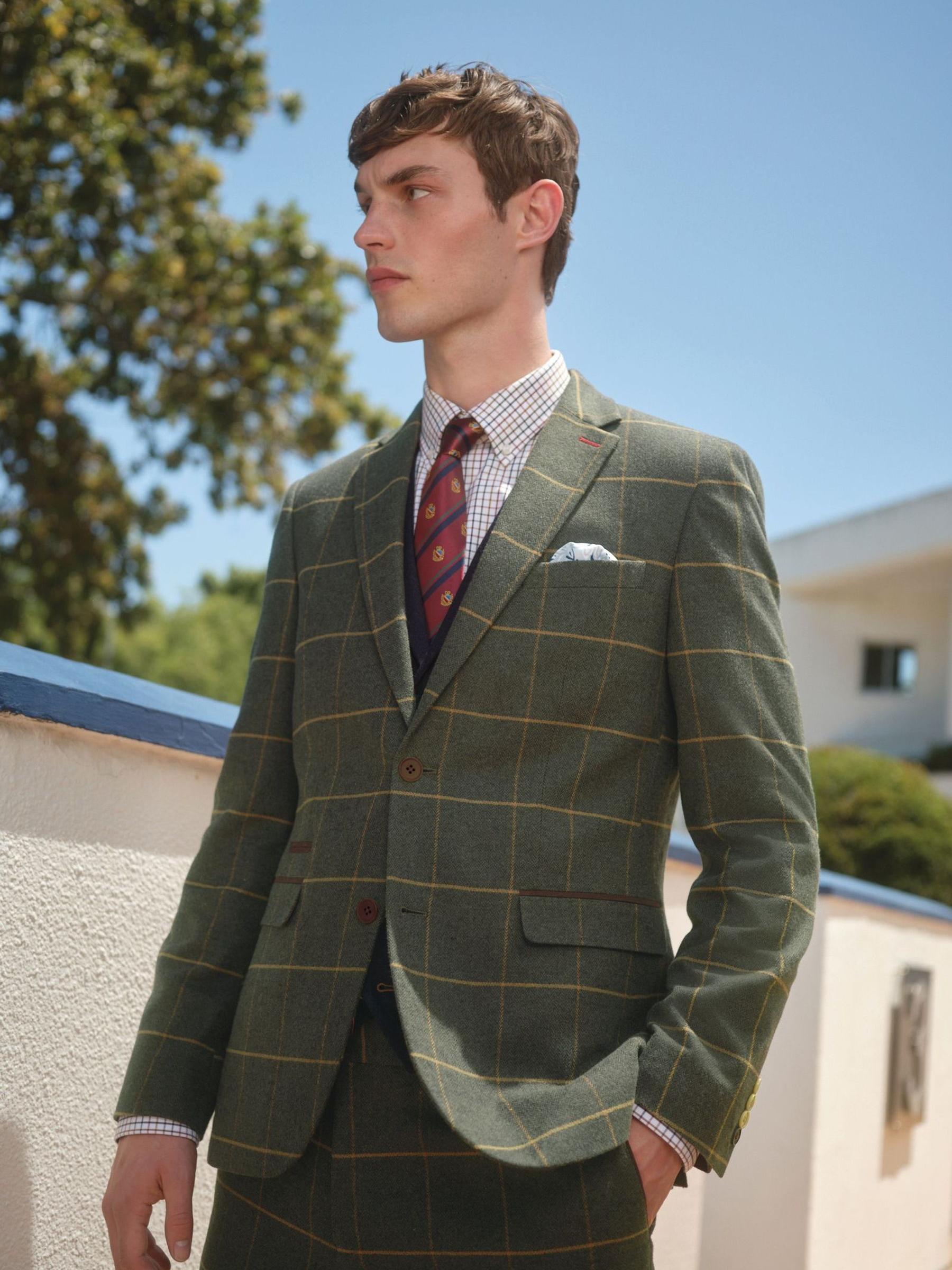 ウェア Novohorizontino(Size L Finta) Buy Green Slim Fit Nova Fides Check Suit: Jacket from Next