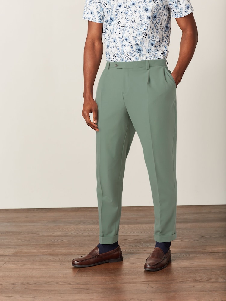 Grün - Bequeme Passform - Motionflex Anzug mit Stretchanteil: Hose - Bild 1 von 6 Grün - Bequeme Passform - Motionflex Anzug mit Stretchanteil: Hose - Bild 1 von 6