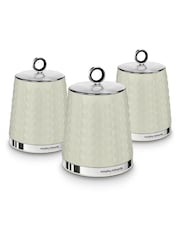 Morphy Richards Set of 3 Cream Dimensions Canisters - Image 1 of 1