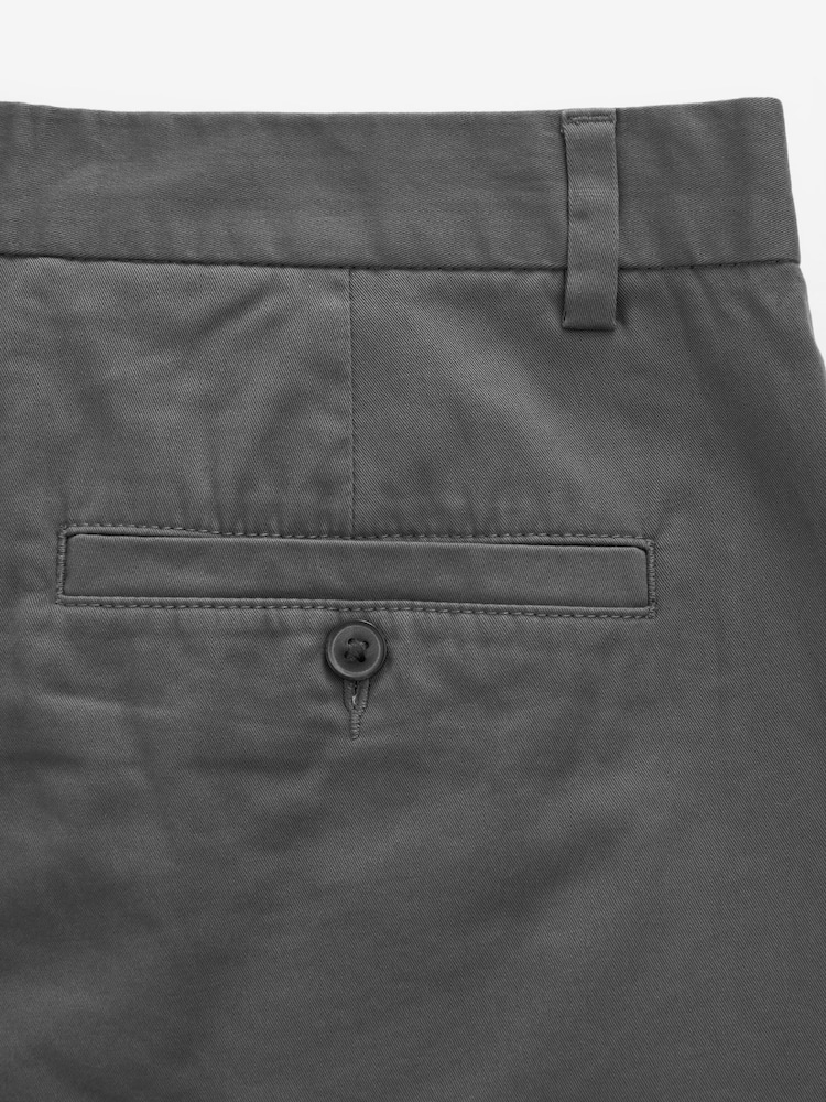 Marine/Charbon - Ajustement droit - Lot de 2 shorts chino stretch - Image 10 of 12