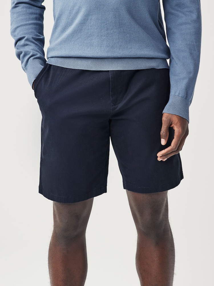 Marine/Charbon - Ajustement droit - Lot de 2 shorts chino stretch - Image 3 of 12