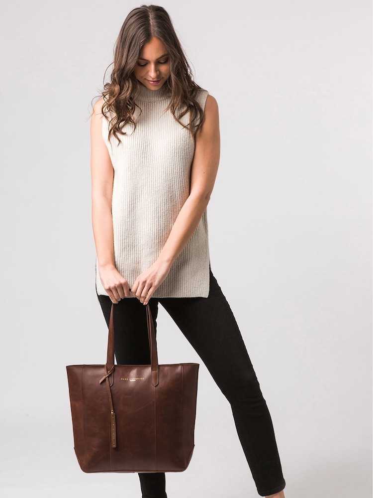 Pure Luxuries London Amberley Leather Tote Bag - Image 1 of 6
