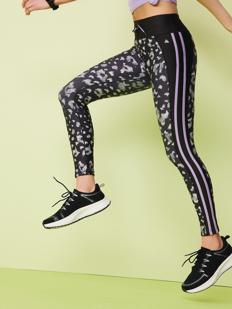 Black Animal Next Active Sports 7/8 Mid Rise Sculpting Leggings - Image 1 of 7