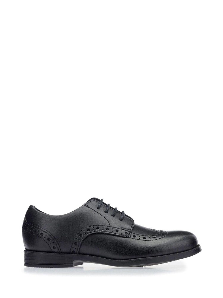 Start-Rite Black Leather Brogue Pri Standard Fit Shoes - Image 1 of 2