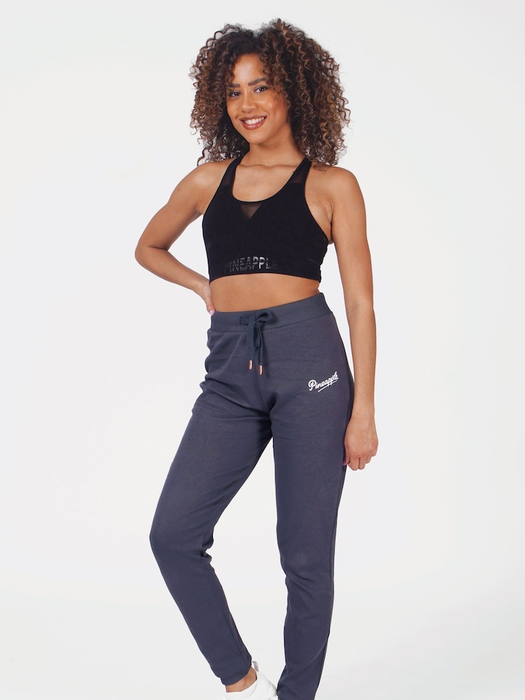 Gris - Pantalones de chándal pitillo retro para mujer 100% algodón de Pineapple - Imagen 4 de 4