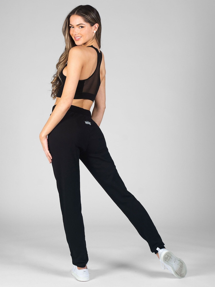 Negro - Pantalones de chándal pitillo retro para mujer 100% algodón de Pineapple - Imagen 4 de 4
