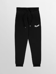 Pineapple Black Womens Skinny 100% Cotton Retro Joggers - Image 5 of 5
