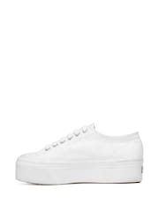 Superga White Canvas 2790 Flatform Trainers - Image 2 of 5