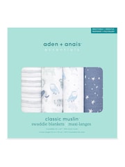 aden + anais time to dream Essentials Cotton Muslin Blankets 4 Pack - Image 3 of 5