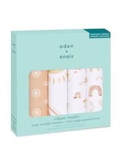 Pack de 4 muselinas grandes de algodón 100% de aden + anais - Imagen 1 de 9