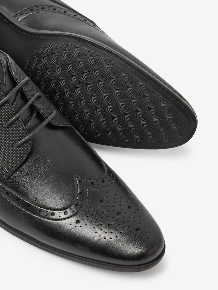Black Brogue Shoes - Image 5 of 5