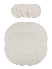 Mary Berry Ivory 100% Cotton Signature Coaster Set - Image 3 of 3