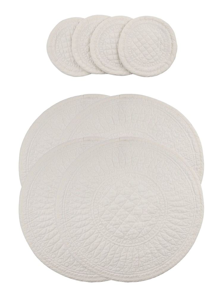 Mary Berry Ivory 100% Cotton Signature Coaster Set - Image 3 of 3