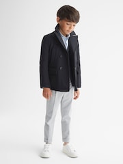 Reiss Navy Brannagh Senior Technical Peacoat - Image 3 of 8