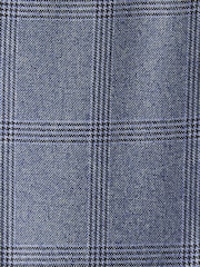 Temno modra - Kariraste elegantne hlače - Slika 4 iz 4