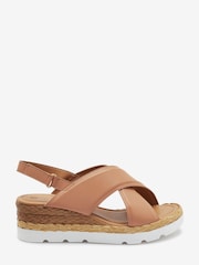 Camel Brown Regular/Wide Fit Forever Comfort® Sports Cross Over Wedges - Image 2 of 5