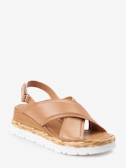 Camel Brown Regular/Wide Fit Forever Comfort® Sports Cross Over Wedges - Image 3 of 5