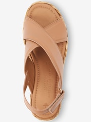 Camel Brown Regular/Wide Fit Forever Comfort® Sports Cross Over Wedges - Image 4 of 5
