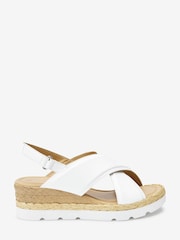 White Regular/Wide Fit Forever Comfort® Sports Cross Over Wedges - Image 3 of 6