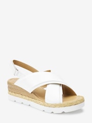 White Regular/Wide Fit Forever Comfort® Sports Cross Over Wedges - Image 4 of 6