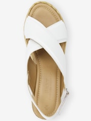 White Regular/Wide Fit Forever Comfort® Sports Cross Over Wedges - Image 5 of 6