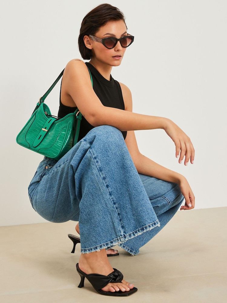 Black Signature Twist Toe Post Mules - Image 1 of 5