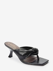Black Signature Twist Toe Post Mules - Image 4 of 5