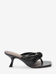 Black Signature Twist Toe Post Mules - Image 5 of 5