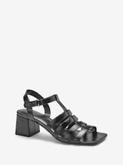 Black Regular/Wide Fit Forever Comfort® Gladiator Block Heel Sandals - Image 2 of 5