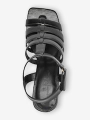 Black Regular/Wide Fit Forever Comfort® Gladiator Block Heel Sandals - Image 3 of 5