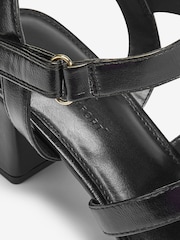 Black Regular/Wide Fit Forever Comfort® Gladiator Block Heel Sandals - Image 4 of 5